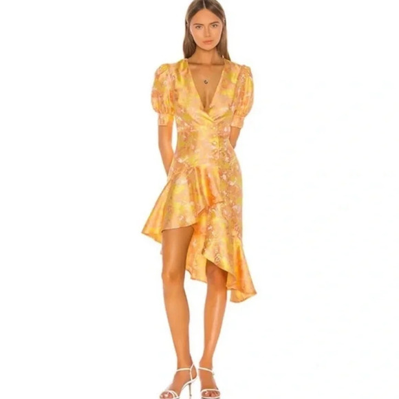Revolve Song of Style Mariel Dress in Sunset Pink - Picture 1 of 7